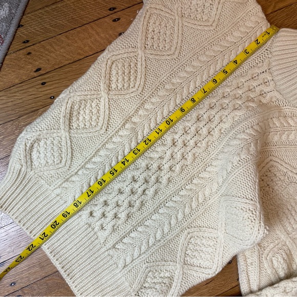 Vintage Cream Cable Fisherman Sweater - Picture 5 of 7